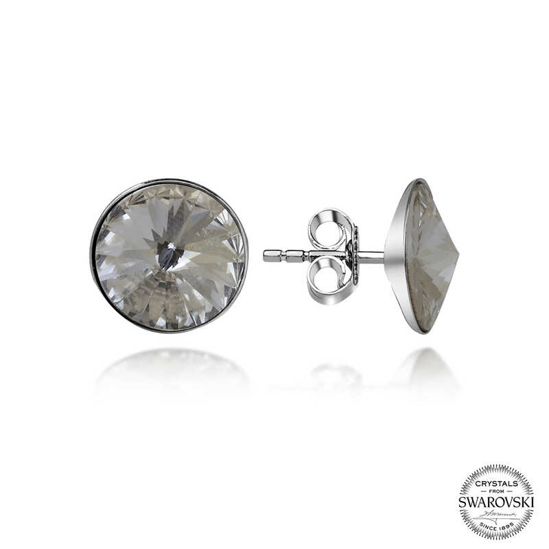 Silverlina%20Swarovski%20Crystal%20Taşlı%20Gümüş%20Çivili%20Kadın%20Küpe