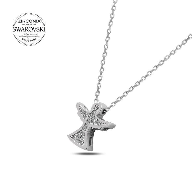 Silverlina%20Gümüş%20Swarovski%20Zirconia%20Taşlı%20Peri%20Kolye