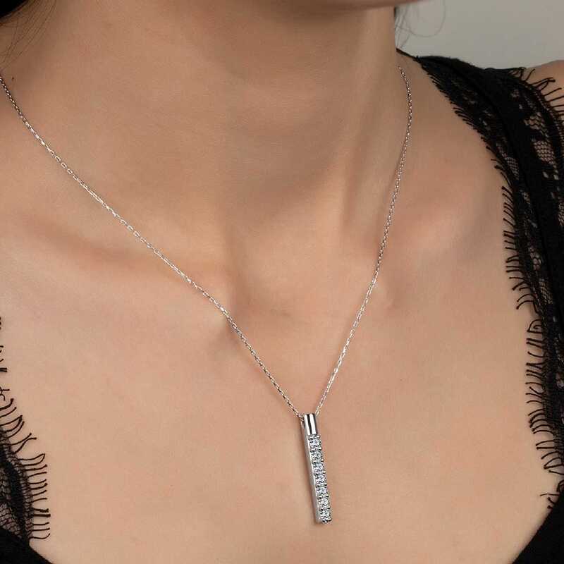 Silverlina%20Swarovski%20Taşlı%20Gümüş%20Yeditaş%20Bayan%20Kolye