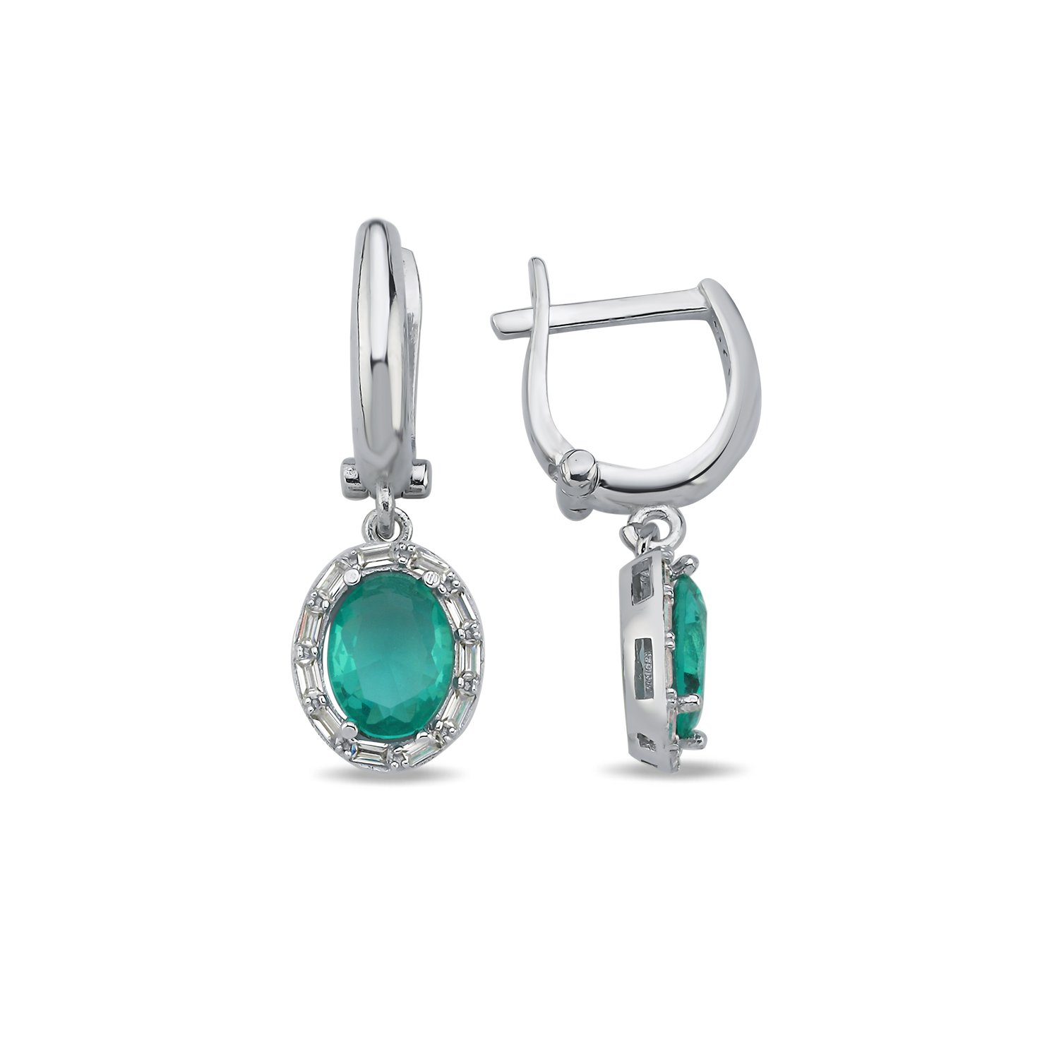 Silverlina%20Gümüş%20Paraiba%20Oval%20Kesim%20&%20Halo%20Baget%20Zirkon%20Taşlı%20Set