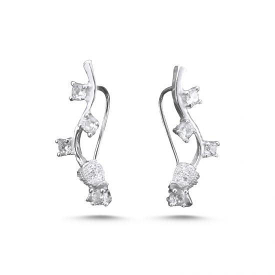 Silverlina Gümüş Zirkon Taşlı Ear Cuff Küpe