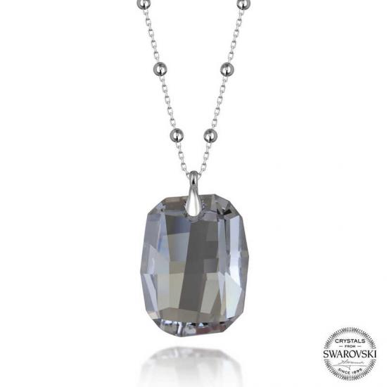 Silverlina Swarovski Crystal Taşlı Top Zincir Baget Gümüş Kadın Kolye