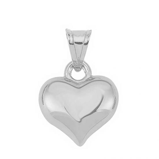 Silverlina Gümüş 3 Boyutlu Kalp Kadın Kolye Ucu