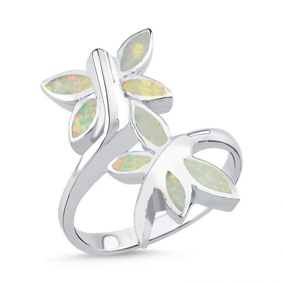 Silverlina Gümüş Yusufçuk Opal Taşlı Yüzük