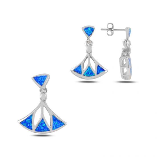 Silverlina Gümüş Opal Taşlı Set